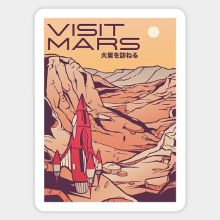 Visit Mars // Funny Fake Mars Tourism Sticker